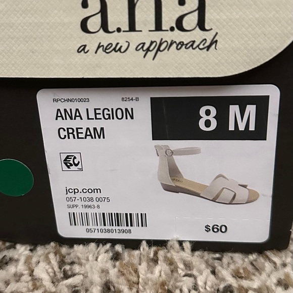 A.N.A. Legion Wedge Sandals, Size 8, NWT, cream color - Picture 6 of 8
